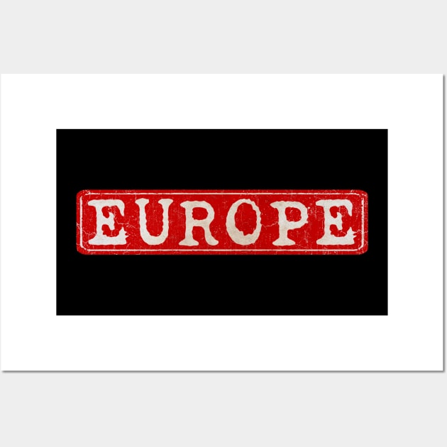 vintage retro plate Europe Wall Art by GXg.Smx